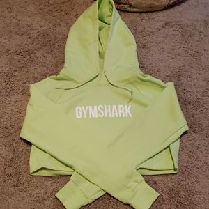 Lime Green 💚 Crop top Gymshark hoodie